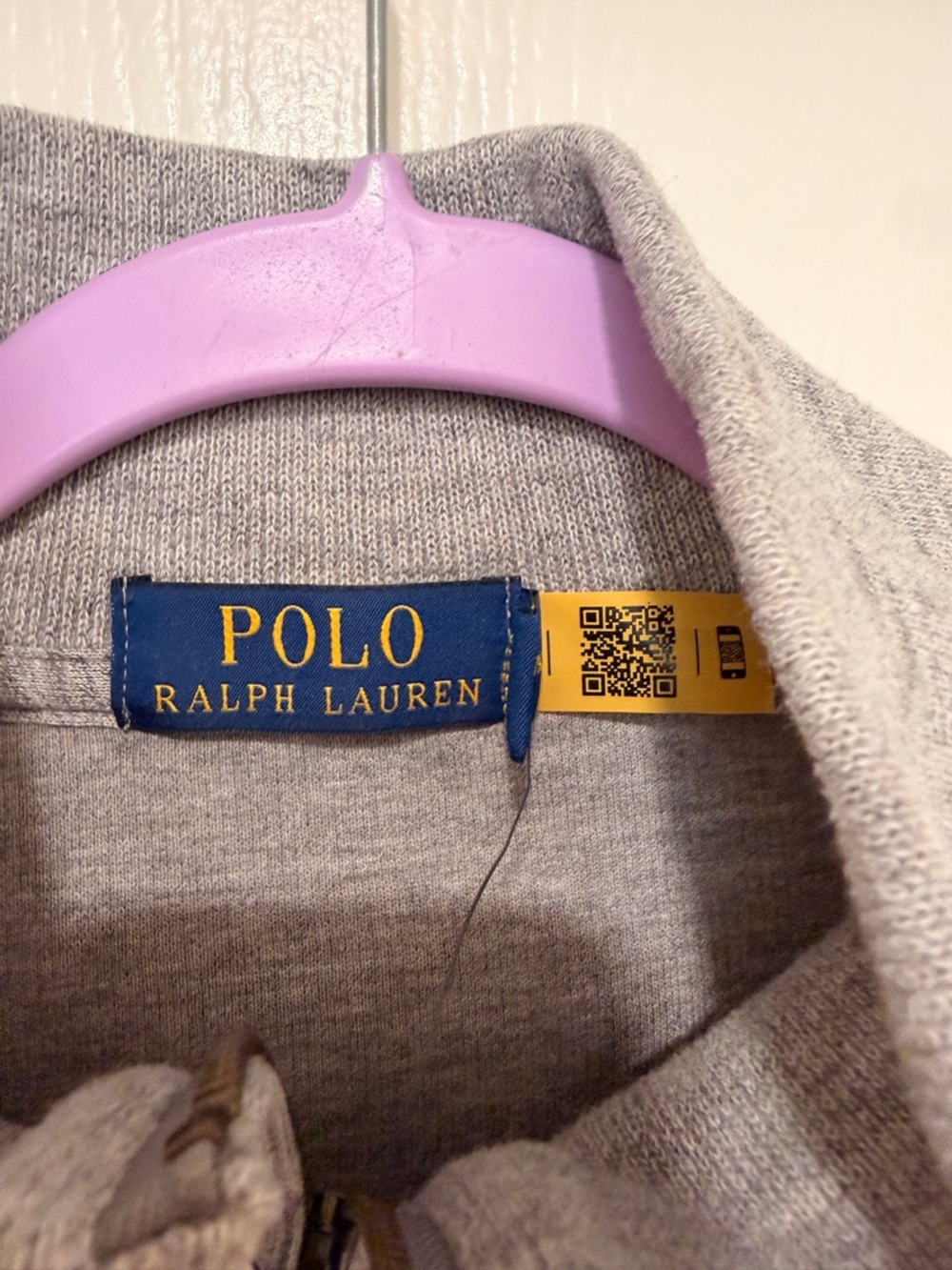 Polo Ralph Lauren Quarter Zip Pullover Medium Gray Sweater NWT Men’s - Picture 3 of 5